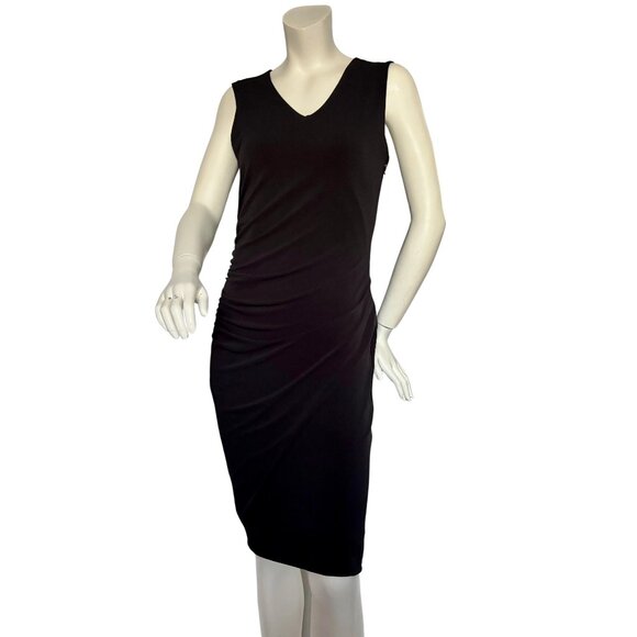 NWT HONEYLOVE InnerPower Sleeveless Shapeware Black Midi Dress Large - Picture 6 of 12